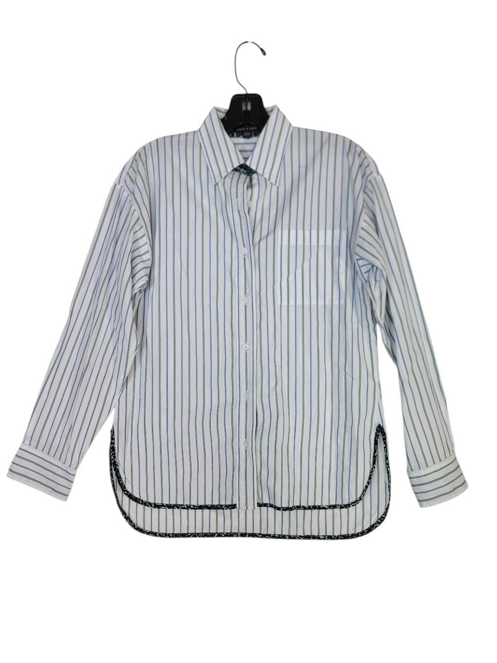 Judith & Charles Women’s Blue Stripe Button-Down Shirt - Relaxed Tailored Fit
